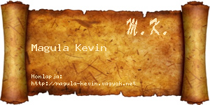 Magula Kevin névjegykártya
